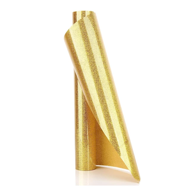 Vinyle adhésif pailleté pour transfert de chaleur - 100 x 30cm - 14 couleurs au choix