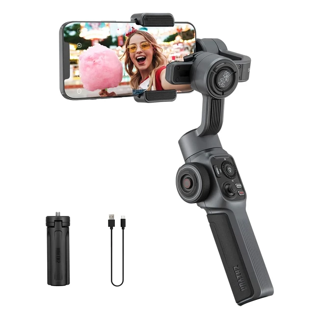 Stabilisateur Smartphone Zhiyun Smooth 5 - 3 Axes avec trépied pour Vlog YouTube et TikTok