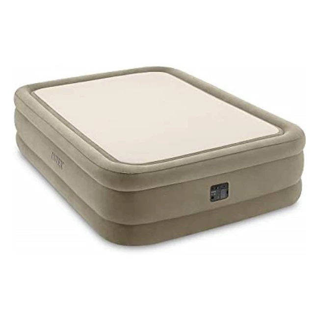 Intex Queen Thermalux Airbed mit FibreTech BIP - Beige PVCPolyesterABSStahl