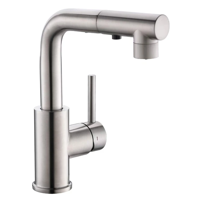 Crea Kitchen Tap with 3 Function Sprayer - Pull Out Mixer Tap 360 Swivel - Stainless Steel
