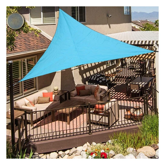 Waterproof Sun Shade Sail - High-Quality UV Block Awning for Garden, Beach, Patio - 3x3x3m Blue