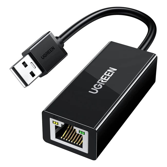 UGREEN USB 2.0 Ethernet Adapter für MacBook, Chromebook, Windows 10/8.1, Mac OS X 10.11, Surface Pro, Wii, Wii U, Linux - AX88772-Chipsatz