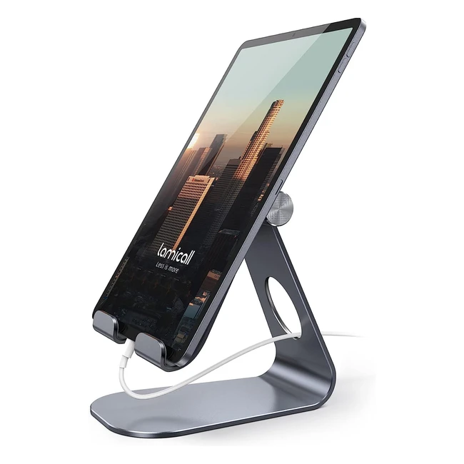 Lamicall Tablet Ständer - Verstellbare Halterung für iPad Pro, Air, Samsung Tab und Tablets bis 13 Zoll - Grau