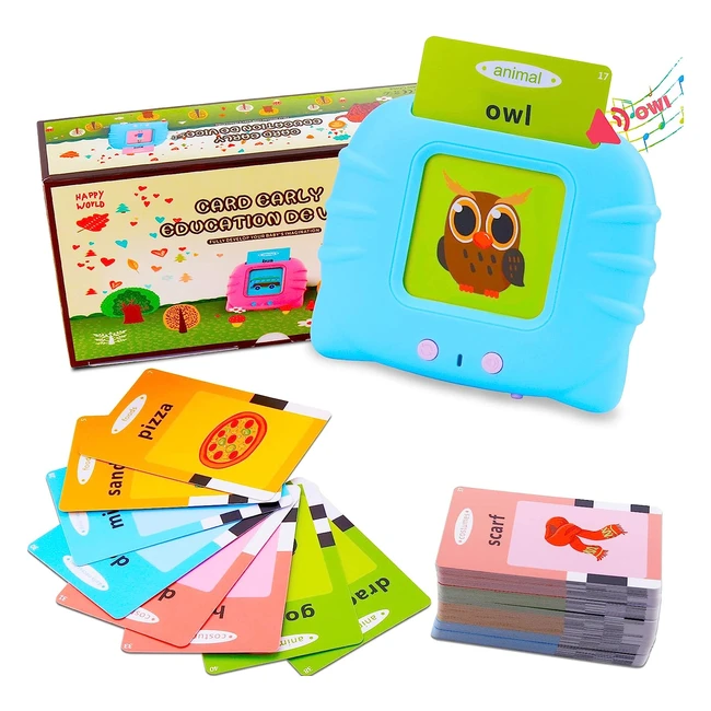 Talking Flash Cards for Toddlers - 224 Words, Audible, Educational, Portable Learning Toy
