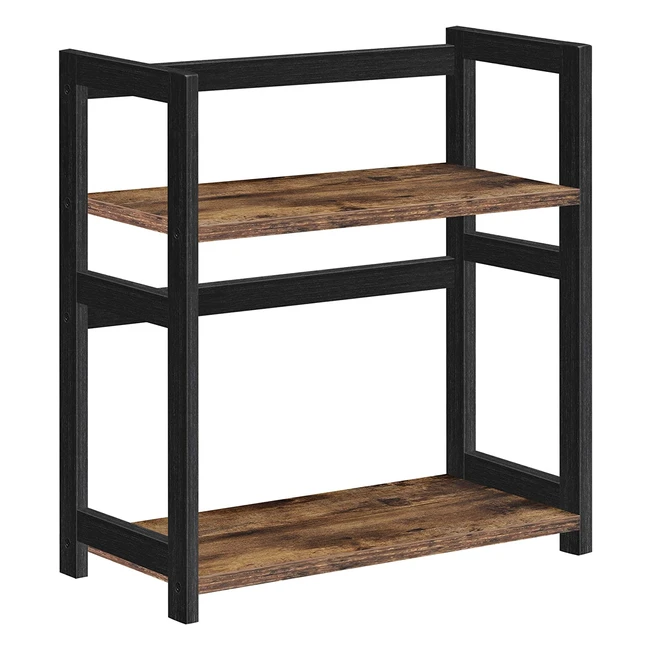 Songmics 2-Tier Spice Rack with Bamboo Frame - OFS046B01