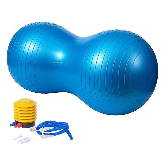 Dumanasen Exercise Ball for Yoga, Pilates, Core Training - Peanut Ball for Kids - Anti-Burst, Non-Slip - Includes Pump