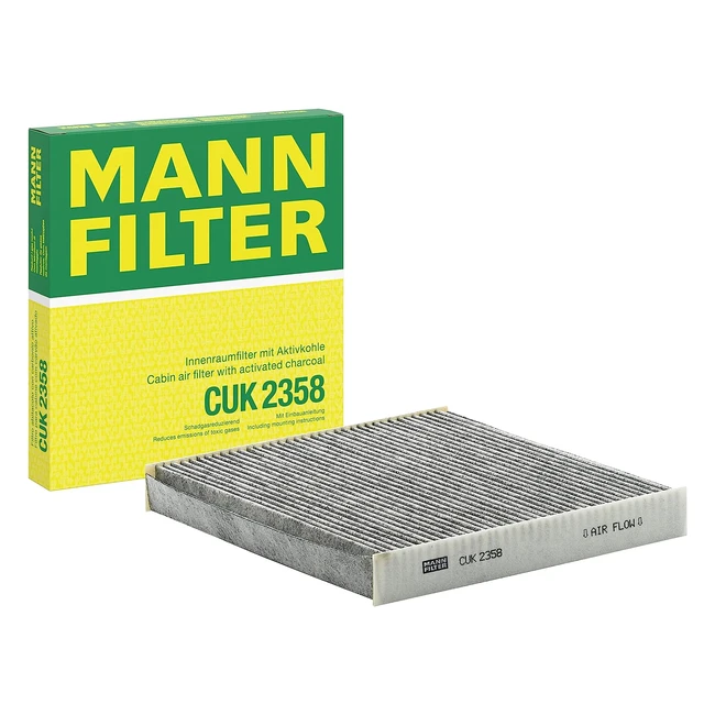 Filtro abitacolo MannFilter CUK 2358 con carboni attivi - Protezione al 100% contro polline, fuliggine e gas nocivi