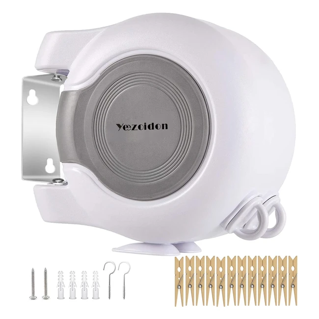 Adjustable Retractable Clothes Line - Double Reel Easy Installation IndoorOut