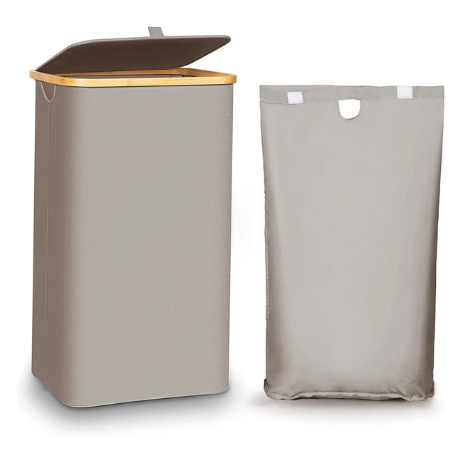 Cesto Portabiancheria Adel Dream 100L Grigio Scuro - Pieghevole, Stabile e Resistente