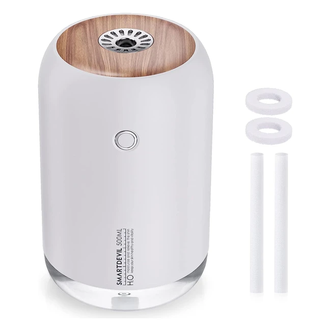 Smartdevil Umidificatore Portatile 500ml - Nebulizzazione Regolabile e Spegnimento Automatico