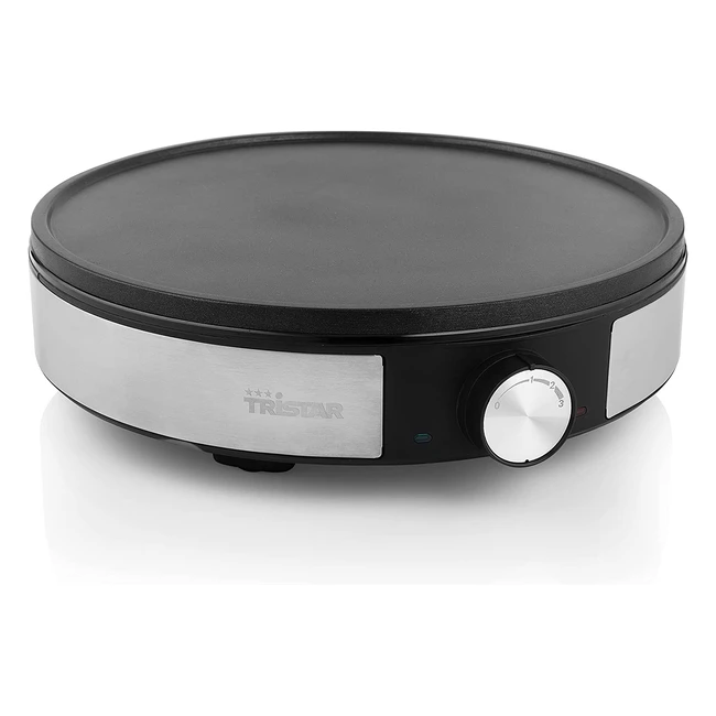 Tristar BP2638 Crepe Maker - Ø 30 cm, inkl. Zubehör, Thermostat, Edelstahl, Schwarz