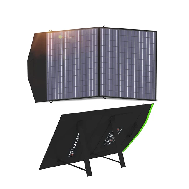 Allpowers 100W faltbares Solarpanel mit MC4 Ausgang für tragbare Powerstation - ideal für Camping, Wohnmobil, Caravan, Gartenhäuser, Reise & Boot