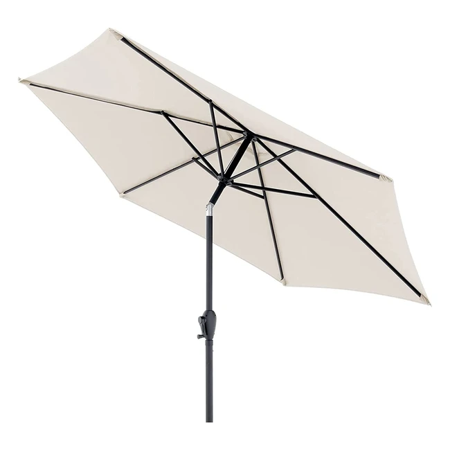 Doppler Jack 250cm Natur - Balkon & Terrassen Sonnenschirm mit Kurbelfunktion & UV-Schutz 50+