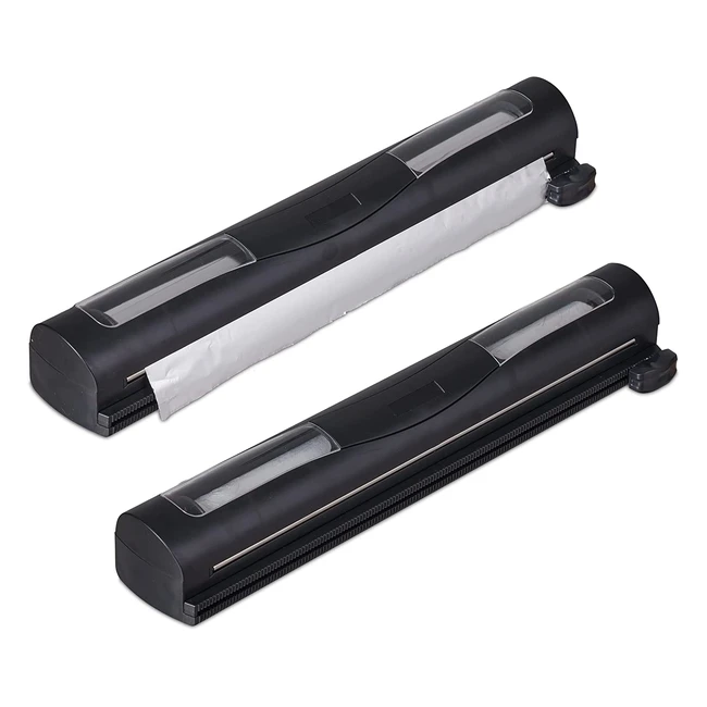 Distributeur film alimentaire Relaxdays lot de 2 avec fentre de visualisation