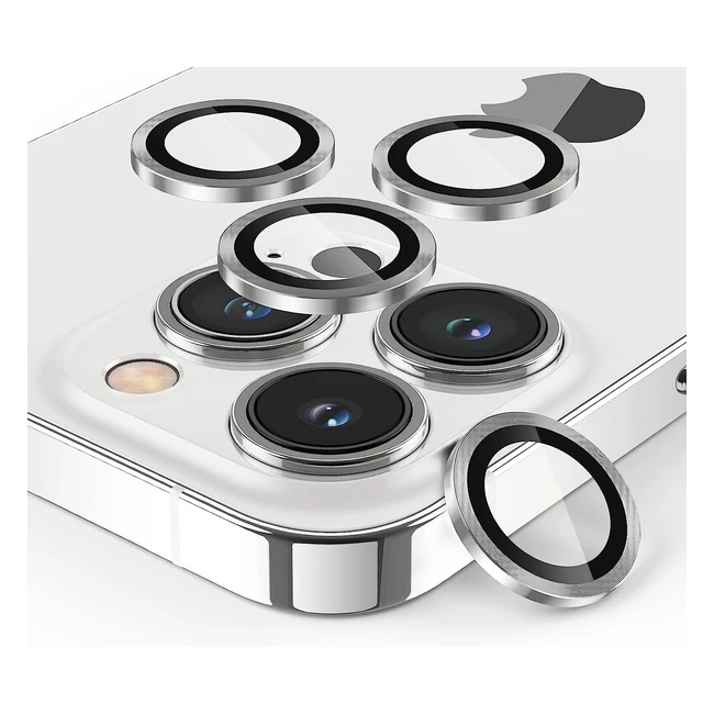 Protector de Lente de Cámara Sparin 4 Pack para iPhone 13 Pro y 13 Pro Max - Dureza 9H y Cristal Templado HD