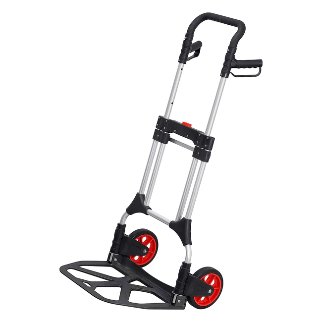 Diable pliable Meister 8985710 avec roues en caoutchouc solide et poignée réglable