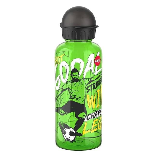Emsa Teens Tritan Trinkflasche 0,6L - 100% sicher, praktisch, hygienisch, auslaufsicher, Goal Striker Design