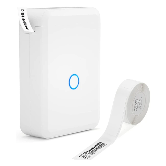Mini étiqueteuse Mokerlink D110 avec imprimante d'étiquettes portable sans fil Bluetooth pour iOS et Android