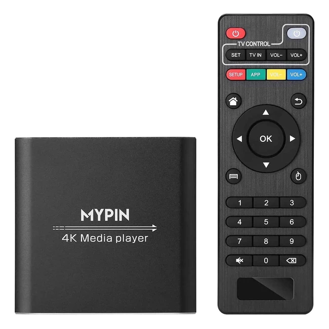 Lecteur multimdia 4K HDMI MyPin Mini HD Media Player TV pour 8TB HDDCl USB