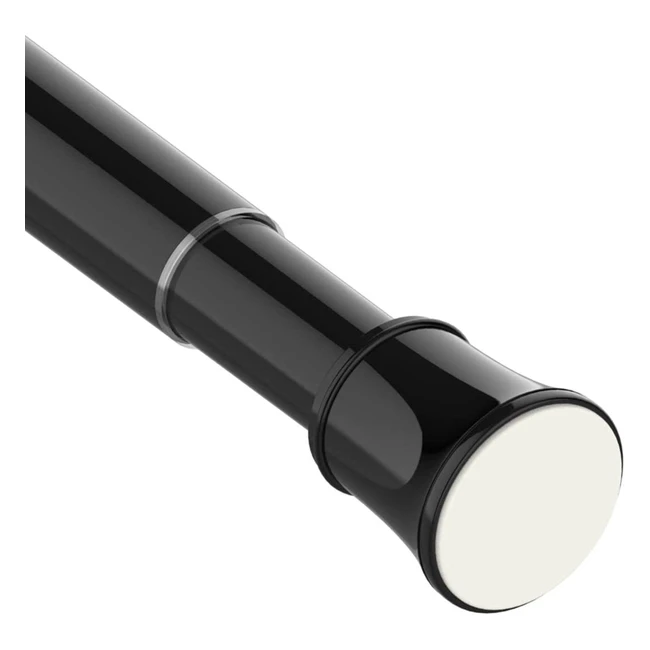 Telescopic Curtain Rod - Extendable Window Tension Rod for Curtains, Shower, Kitchen, Closet - No Tool Required - Black