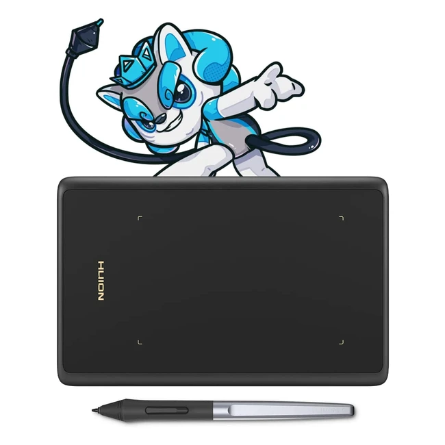 Tablette Graphique Huion Inspiroy H420X - Stylet Passif 8192 Niveaux - Compatible avec Windows Mac Linux Android - Pour Peinture Signature Electronique Débutante