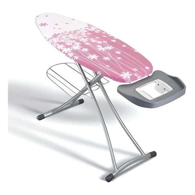 Table à repasser Metaltex Alhena en métal rose 125x44cm - Anti-condensation et ajustable en hauteur