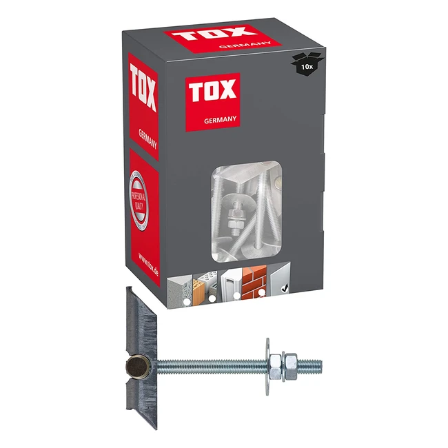 Tapon Inclinable Spagat Pro TOX M8, 10 Unidades - Plateado