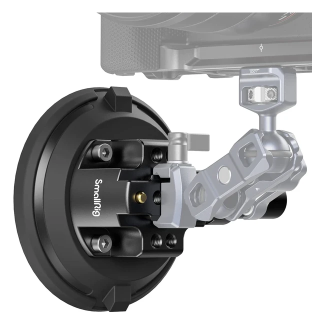 SmallRig 4 Zoll Saugnapf Kamerahalterung für Smartphones - bis zu 2 kg belastbar, 80 km/h, 10 kg empfohlen - 4122