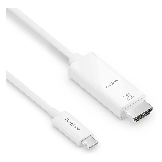 Purelink USB-C auf High-Speed HDMI Kabel 4K Ultra HD 60Hz, vergoldete Steckkontakte, 100m weiß