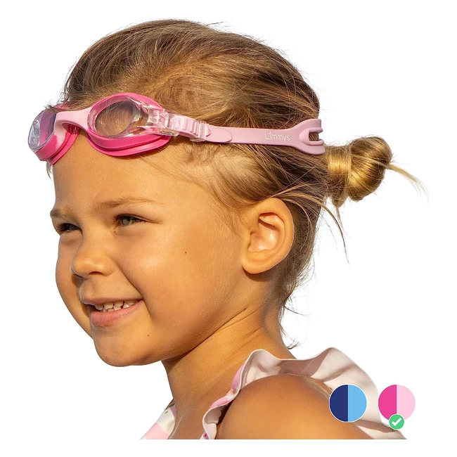 Lunettes de natation pour enfants Limmys - antibuée, protection UV, sangle réglable et pont nasal flexible