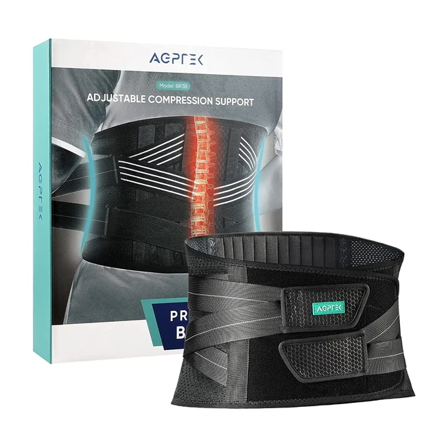 Cintura Lombare AGPTEK XL 125-150cm - Supporto Schiena Confortevole e Traspirant