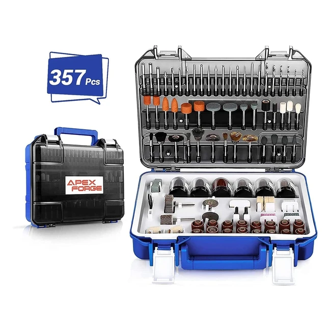 Kit de 357 accesorios para herramientas rotativas Apexforge - Multifuncionales p