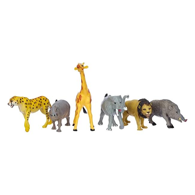 Collection de 6 figurines d'animaux africains Wild Republic - Idéal pour les enfants de plus de 3 ans