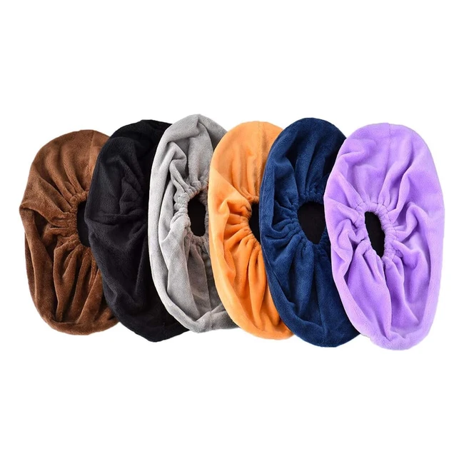 Lot de 6 couvre-chaussures lavables en tissu - Pratique et hygiénique pour la maison, le bureau et l'école