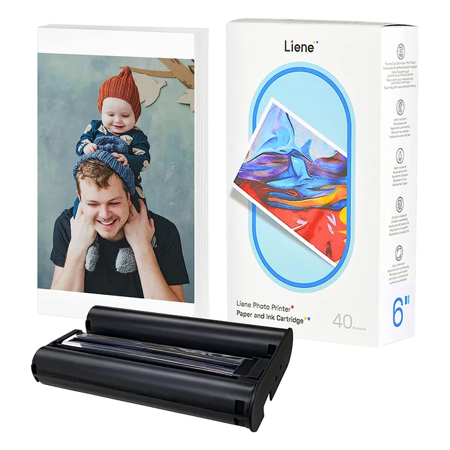 Kit de 40 papiers photo et cartouche d'encre pour imprimante 10x15cm - Sublimation thermique