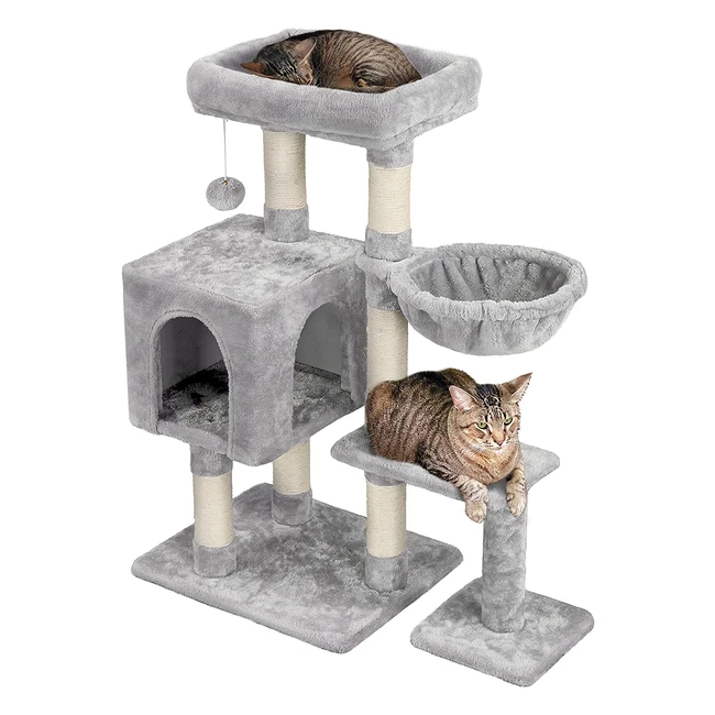 Yaheetech Katzenkratzbaum 91cm - Sisal, Katzenhöhle, Korb, Stabil, Kletterbaum