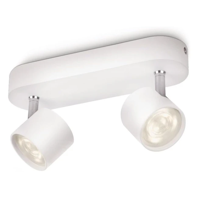 Philips MyLiving Star 2 Bar Spotlight - Integrated 2x3W LED Bulb - White