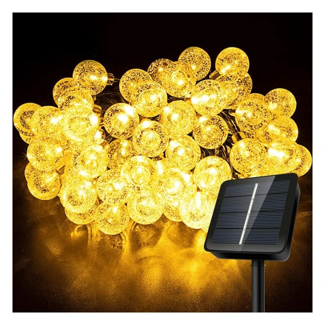 Guirnalda de Luces Solares Agotd 80 LED 14m IP65 Impermeable para Jardín, Terraza, Patio, Navidad y Fiestas