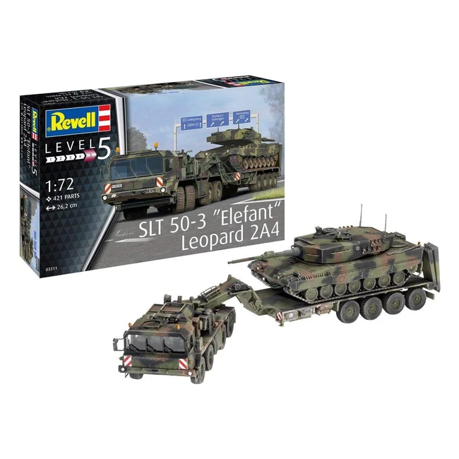 Maquette de chars militaires Revell SLT 503 Elephant Leopard 2A4  construire -