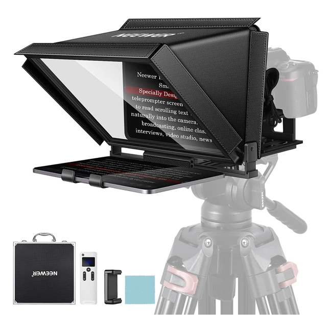 Neewer X12 Aluminum Alloy Teleprompter for DSLR Camera & Smart Devices