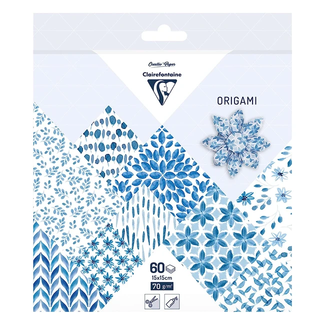 Papel Origami Clairefontaine Shibori 15x15cm - Set de 60 hojas