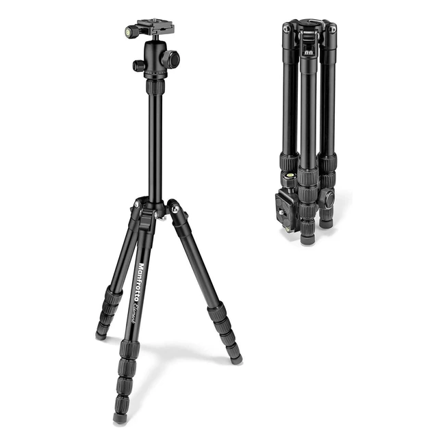 Manfrotto MKELES5BKBH Element Small Traveller Tripod - Payload 6kg for CSC DSLR Mirrorless - Black