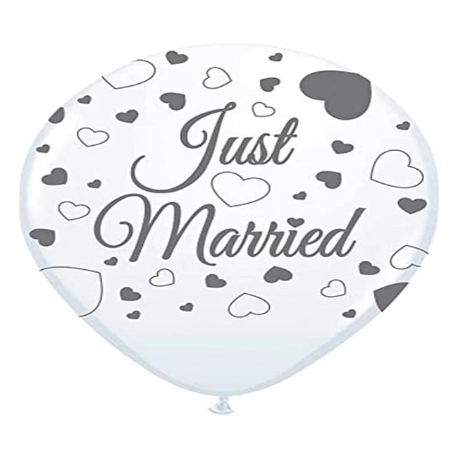 Palloncini Matrimonio Just Married 8 Pezzi - Lattice Bianco 12 inch