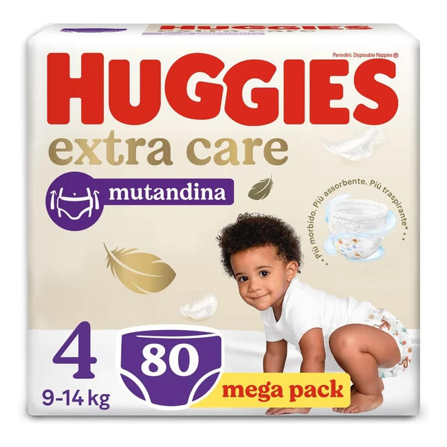 Huggies Extra Care Mutandina Taglia 4 - Confezione da 80 Pannolini
