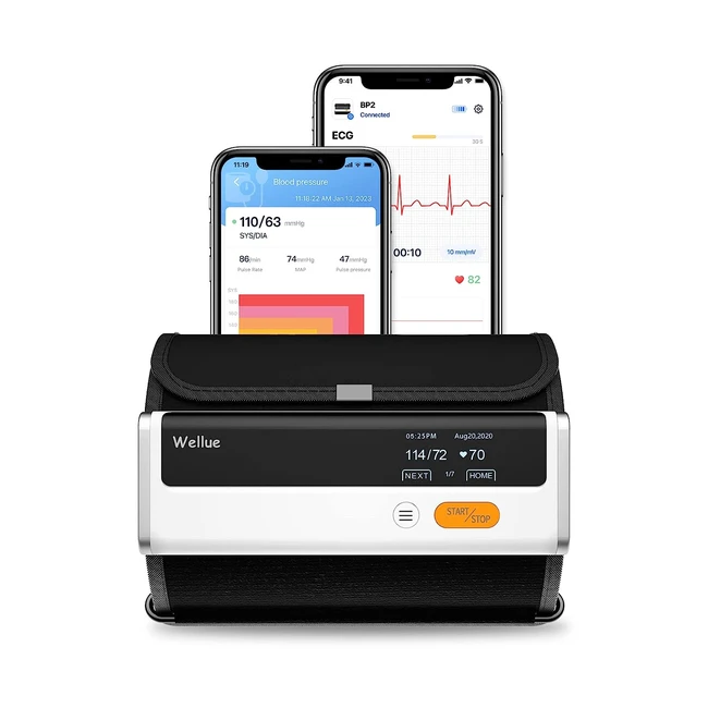 Wellue Armfit Plus - Misuratore di Pressione Bluetooth con ECG - Monitor per la Salute del Cuore