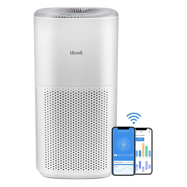 Levoit Core 600S Luftreiniger mit H13 HEPA-Filter für Allergiker und Raucherzimmer - CADR 697m³/h, PM2.5 Luftqualitätsanzeige, App/Alexa Steuerung