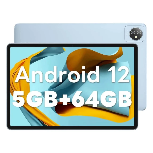 Blackview Tab7 WiFi - Android 12 Tablet 10 Zoll - 5GB RAM - 64GB ROM - 1TB TF - 6580mAh - HD IPS Touchscreen - Google GMS zertifiziert - Blau