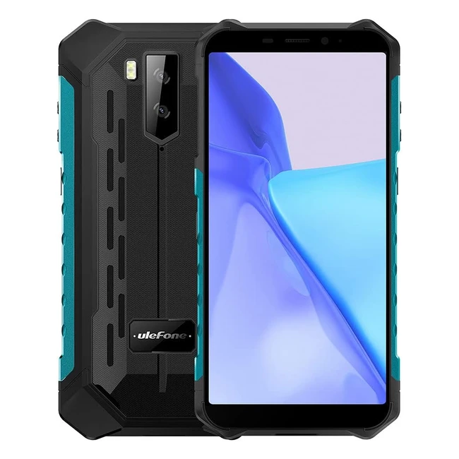 Ulefone Armor X9 Pro - Smartphone Robusto 4G Android 11, 4GB RAM, 64GB ROM, 5.5'', IP68, Fotocamera Subacquea 13MP, Batteria 5000mAh, Sblocco Facciale, GPS, NFC - Verde