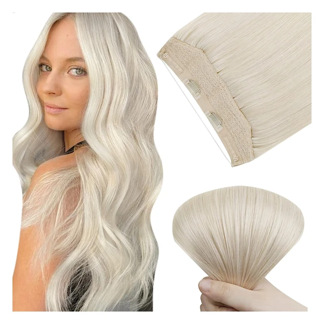 Easyouth Blonde Human Hair Wire Extensions - Thick & Durable | 70g 14 inch