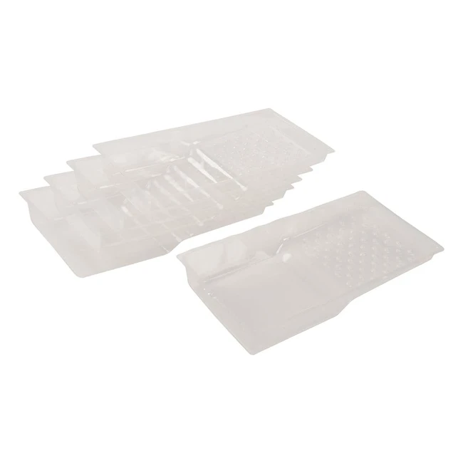 Set de 5 herramientas desechables para pintura Silverline Tools 450193, bandeja, rodillo, maletero transparente 100mm